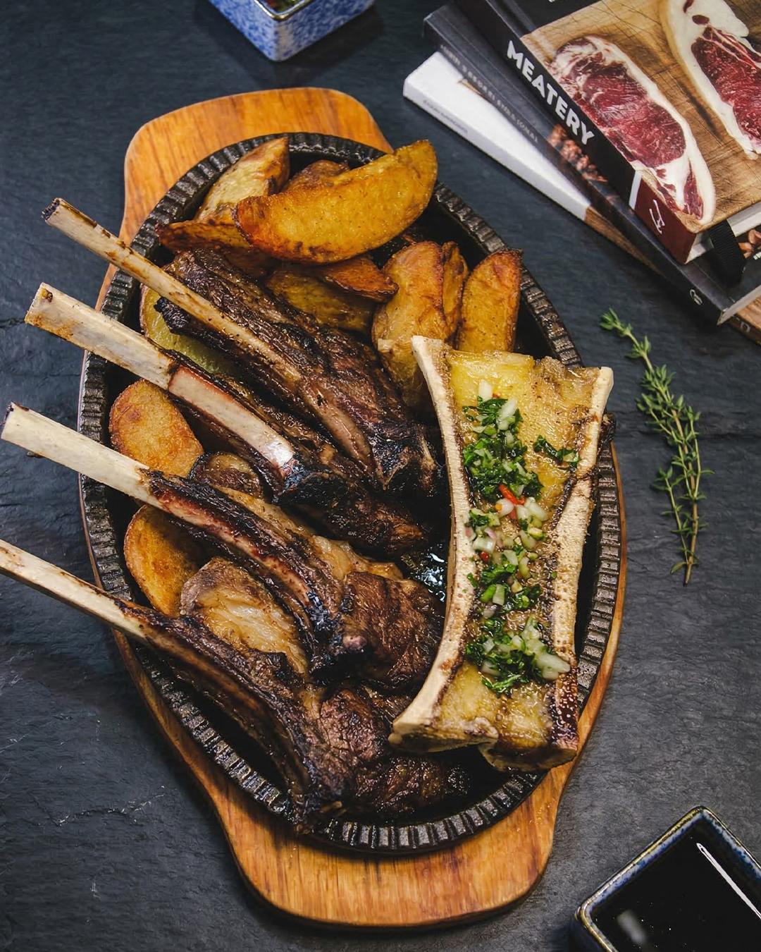 Lamb Chop with Roasted Bone Marrow